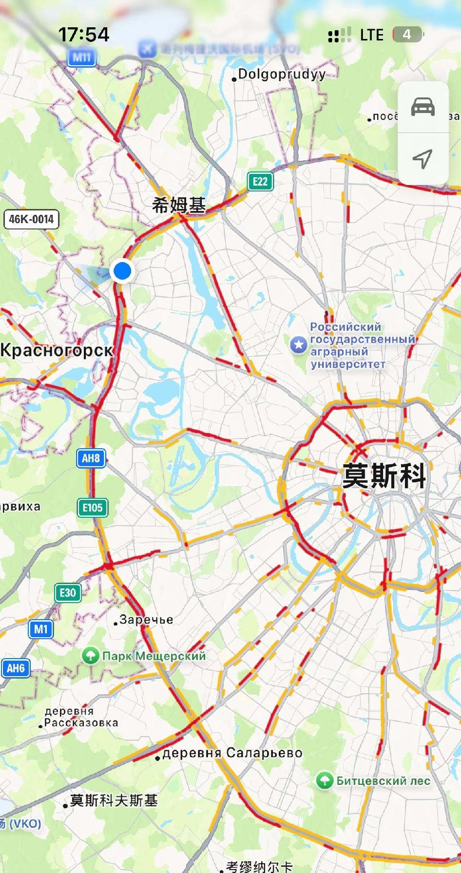 晃了一眼以为莫斯科是成都？