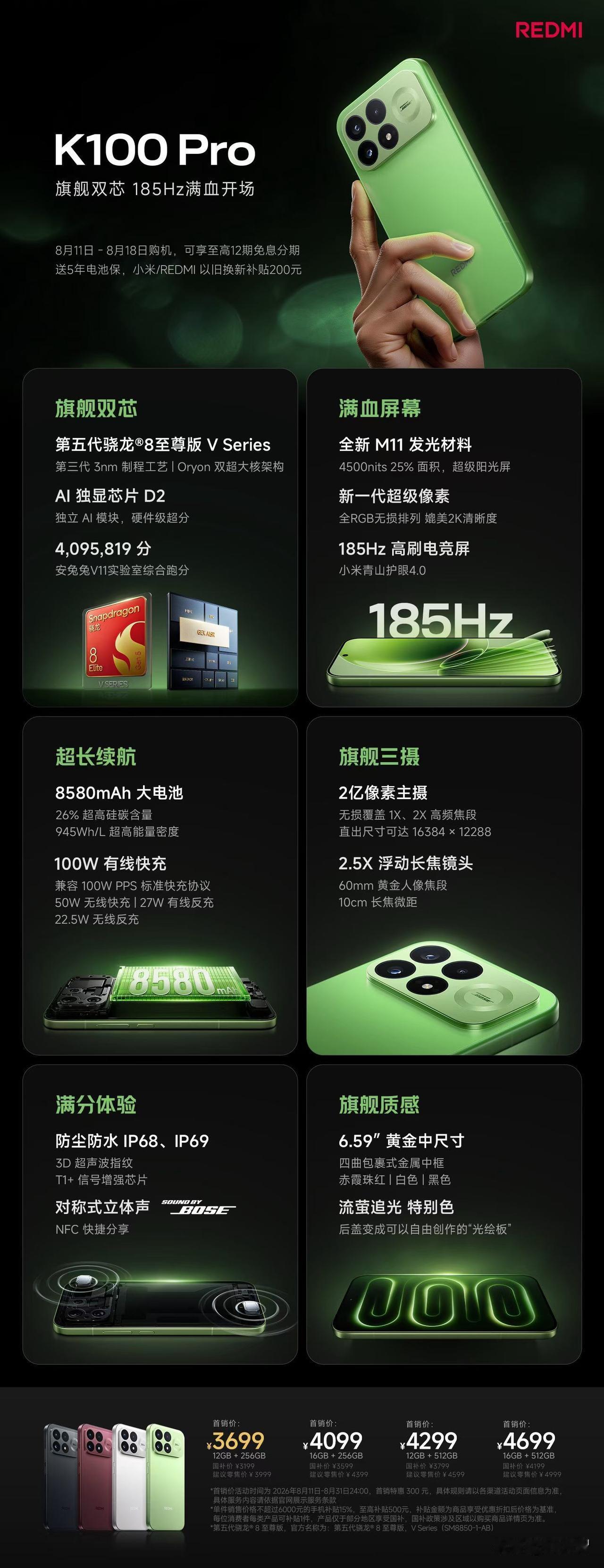 当红米手机价格起售价来到了3999元，你还会心动吗？
红米的重量级旗舰Redmi