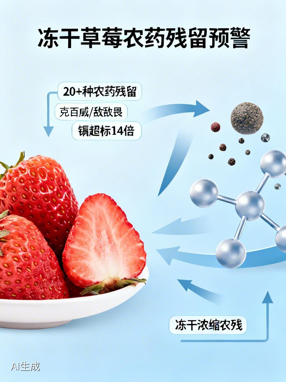 你爱吃的冻干草莓，竟藏20多种农药！家长别再瞎买
 
你家孩子是不是超爱冻干草莓