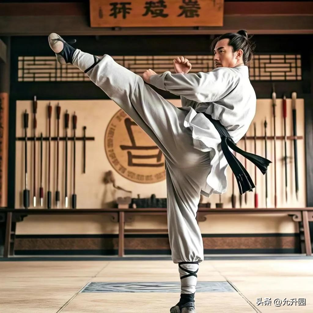真功夫007。拳谚“高腿半边空，低腿赛黄金”流传于武术之界，深揭腿法运用之策与技