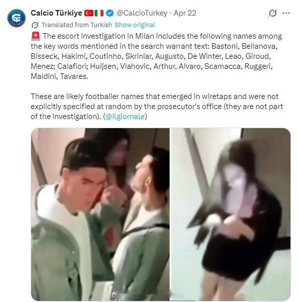 在米兰进行的这起涉及伴游服务的调查中，搜查令文本所列关键词中包含了以下名字：Ba