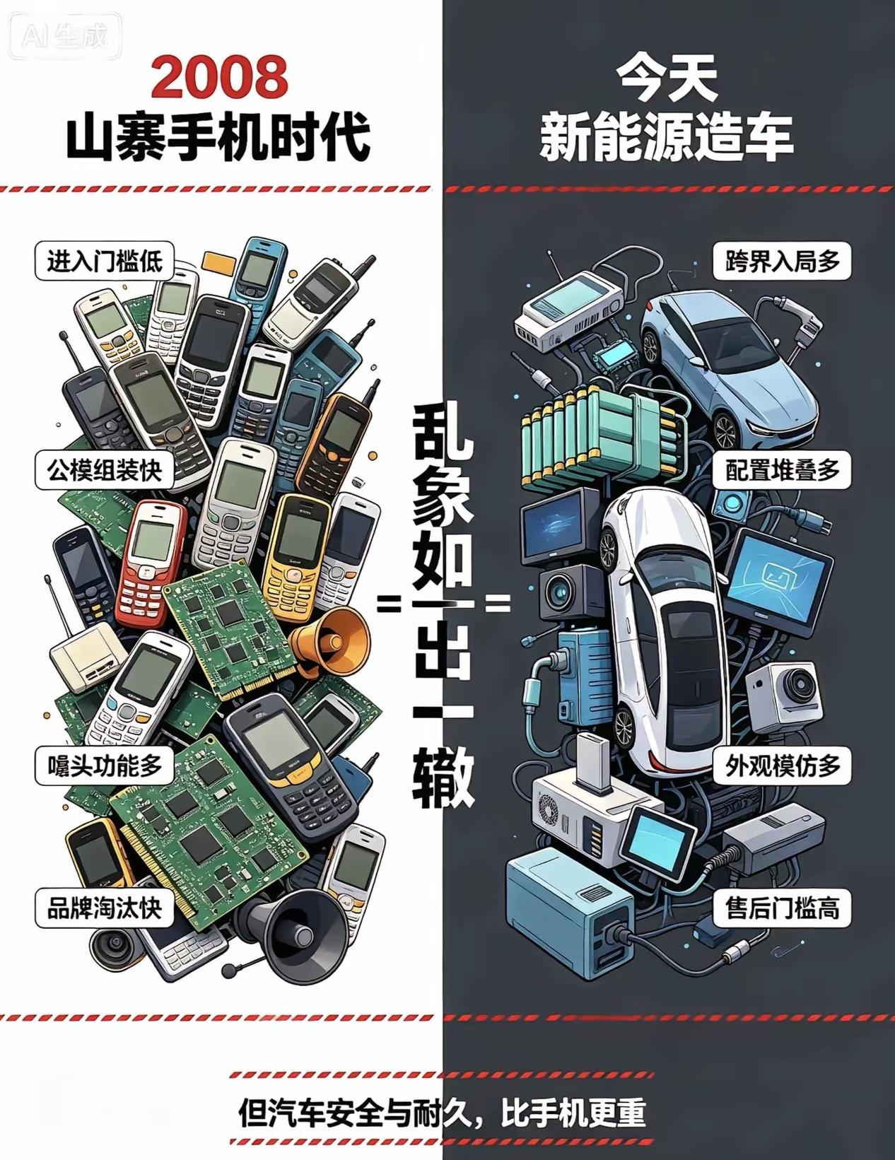现在造车，仿佛又回到了18年前2008年山寨手机盛行的年代了:波导、康佳、TO、