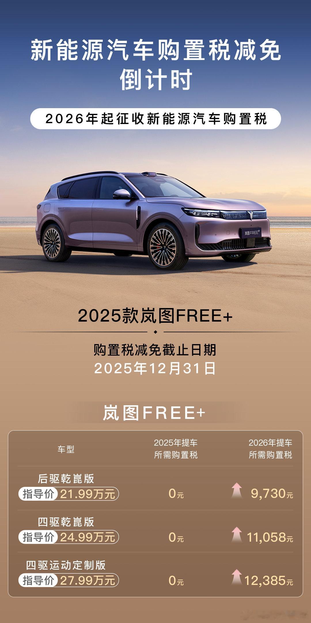 别再等了！你的万元预算要出手了！亲们，现在真的不能再犹豫了！2025款岚图FRE