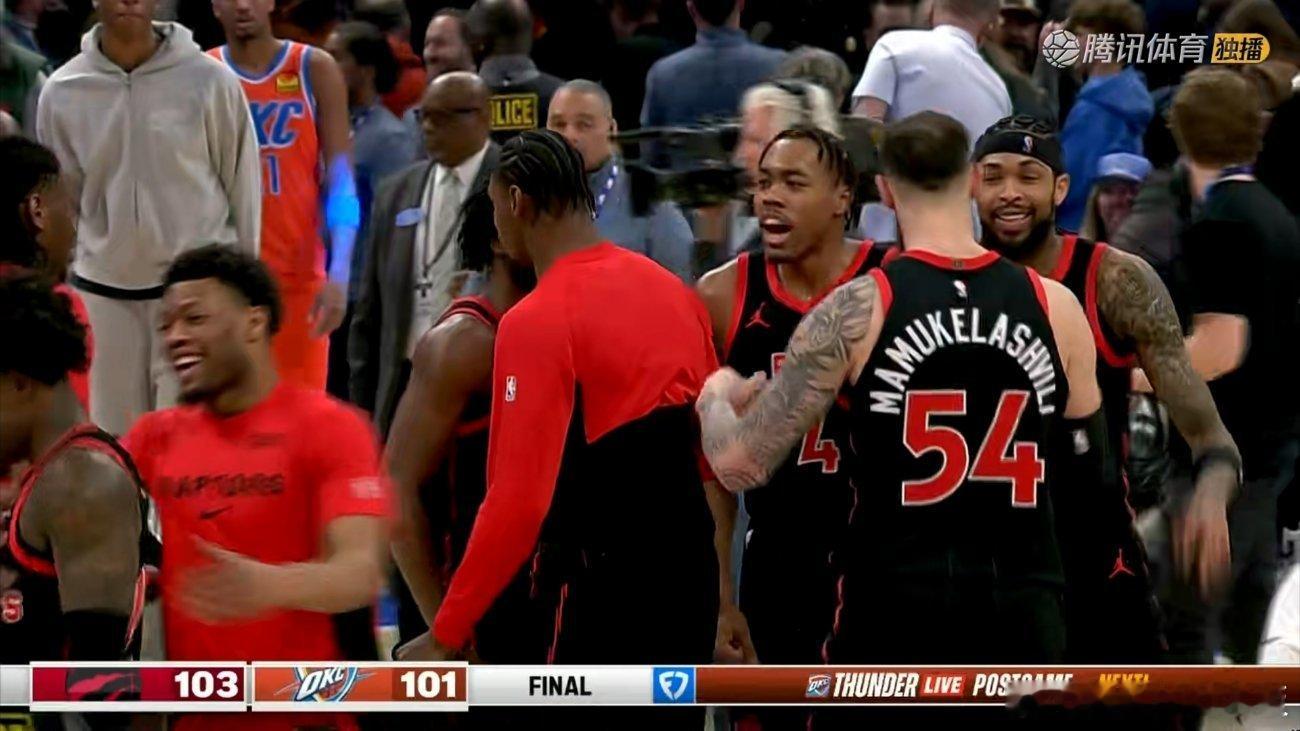 雷霆主场101-103不敌猛龙，赛季第10败！ 奎克利23分11板，巴恩斯10分