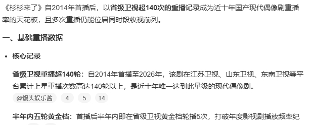 杉杉来了重播率杉杉来了下沉市场杉杉来了重播率，杉杉来了下沉市场，收视率，上星重播