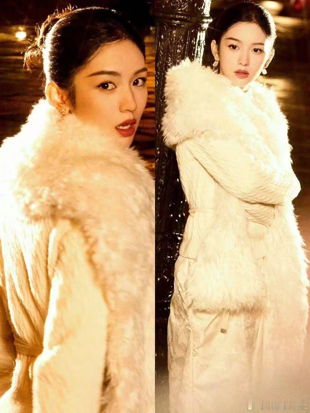 周也 内娱免检大光明 周也的大光明造型堪称完美。饱满的额头和流畅的发际线，配合高