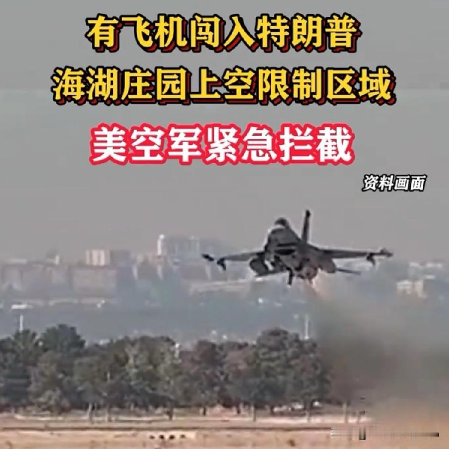 突发！海湖庄园警报拉响！1架飞机硬闯30海里禁区，F-16急升空结局傻眼
 
家