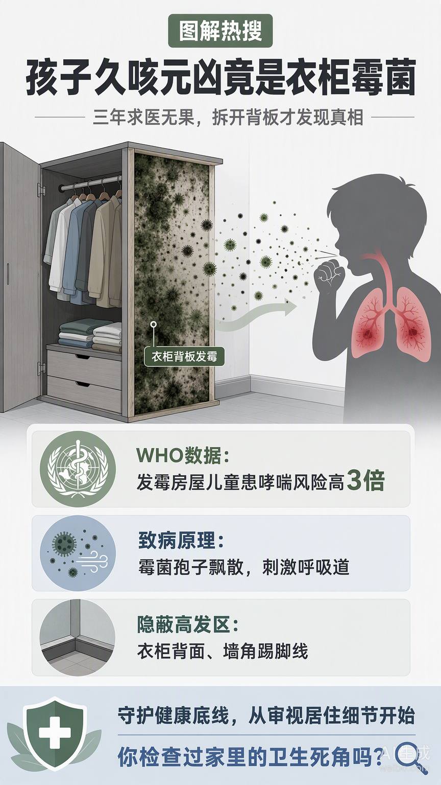 山东一位家长带着孩子跑了三年医院，各种过敏药、止咳水灌下去，症状却像野草一样越除