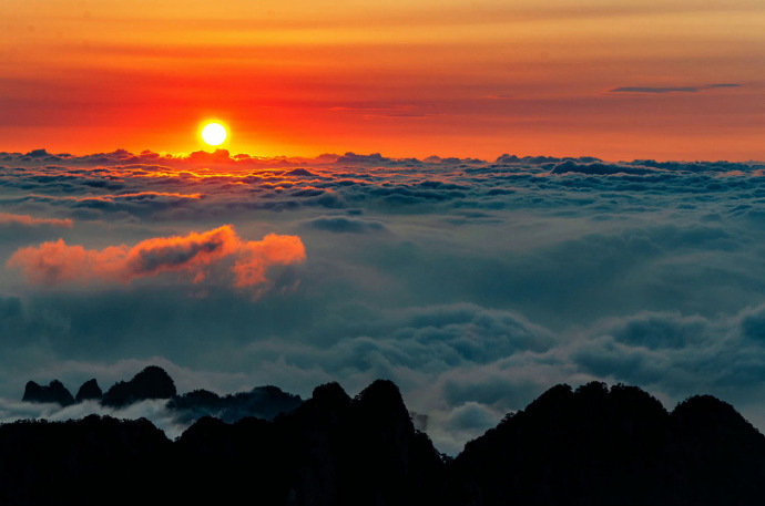 黄山日出 … 