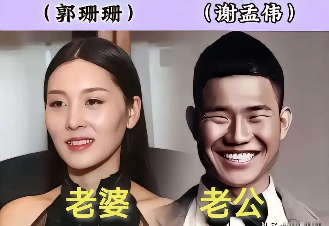 张纪中长得不咋地，老婆却长得美若天仙。
冯小刚长得不咋地，老婆却长得美若天仙。