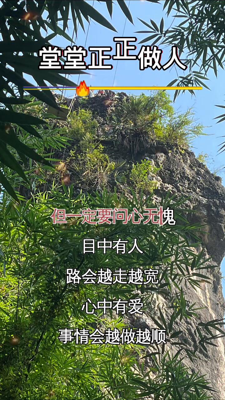堂堂正正做人，问心无愧。
做人不一定要风风光光，但一定要堂堂正正。做事不一定要尽