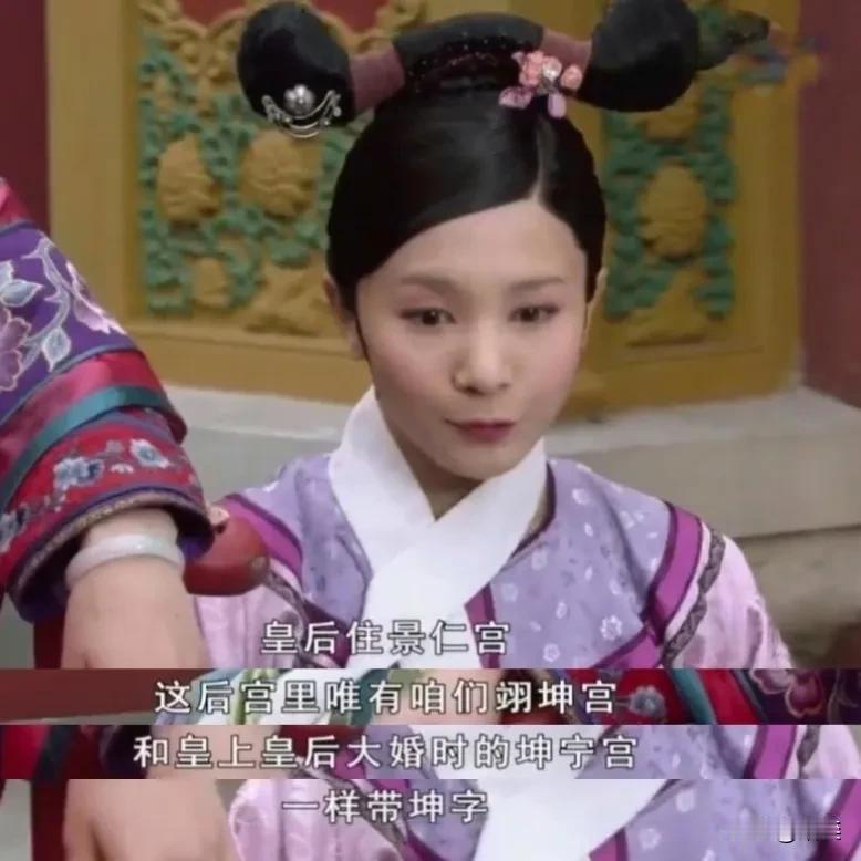 颂芝：这宫里只有咱翊坤宫，和皇上皇后大婚时的坤宁宫一样带坤字！
皇帝曾评价华妃读