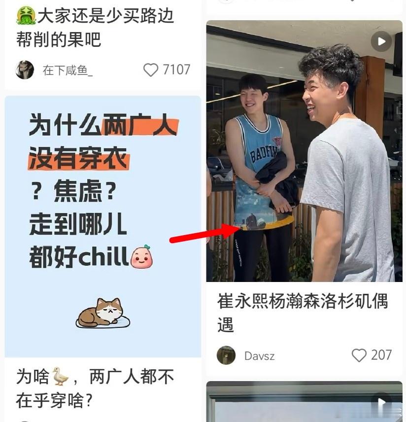 🍠这推送也太精准了[哈哈]杨瀚森崔永熙洛杉矶相聚我的观赛搭子 ​​​