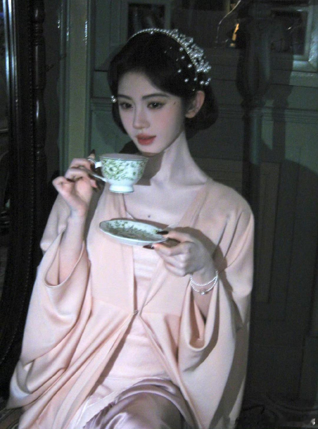 鞠婧祎苏绿夏营业照 鞠婧祎粉色这套 鞠婧祎粉色这套，鞠婧祎发了苏绿夏九宫格，这个