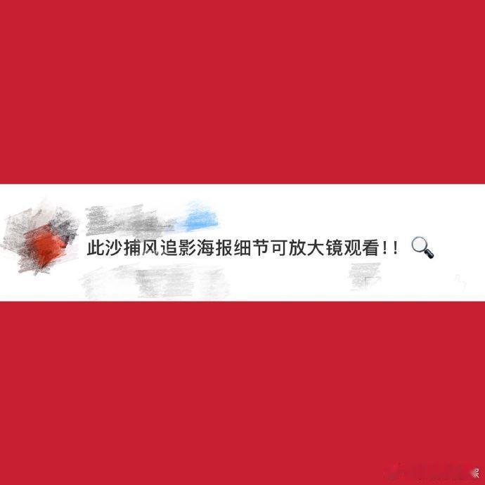 此沙捕风追影海报细节可放大镜观看  假设此沙演双胞胎，手枪和刀可能是两人不同命运