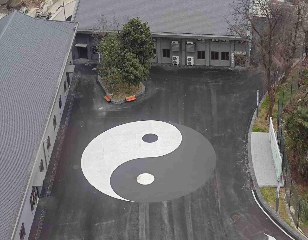 从高处鸟瞰，一开始不太了解，以为误入了另外一地境地，后来一打听，原来这其中寓意还