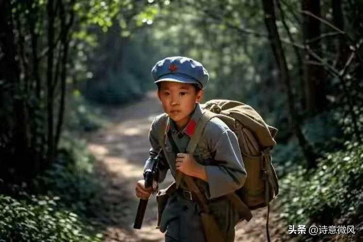 13岁小红军过草地时，因尿急去方便，回来却发现茫茫草地空无一人。
 
这个小红军