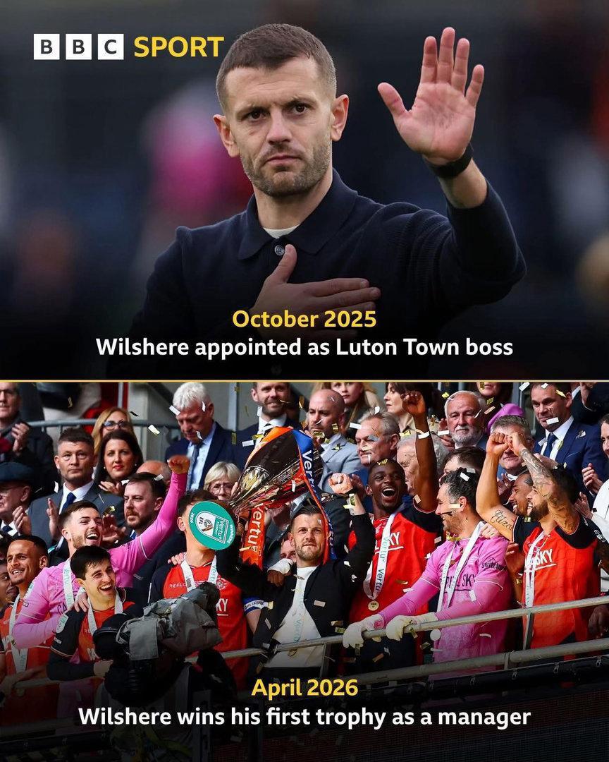 韋舒亞執教後第一個冠軍！2025年10月獲盧頓委任領隊後，嚟到四月份韋舒亞就帶隊