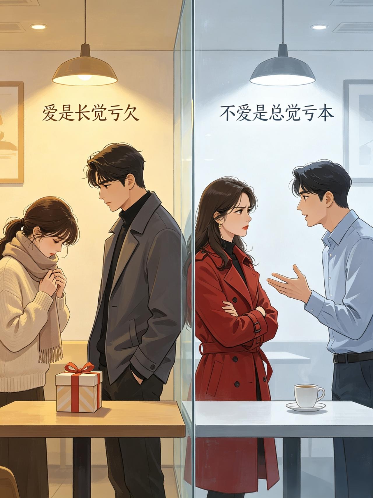 爱是长觉亏欠，不爱是总觉亏本
 
老话真的太戳人心了。
 
爱是长觉亏欠
真心喜