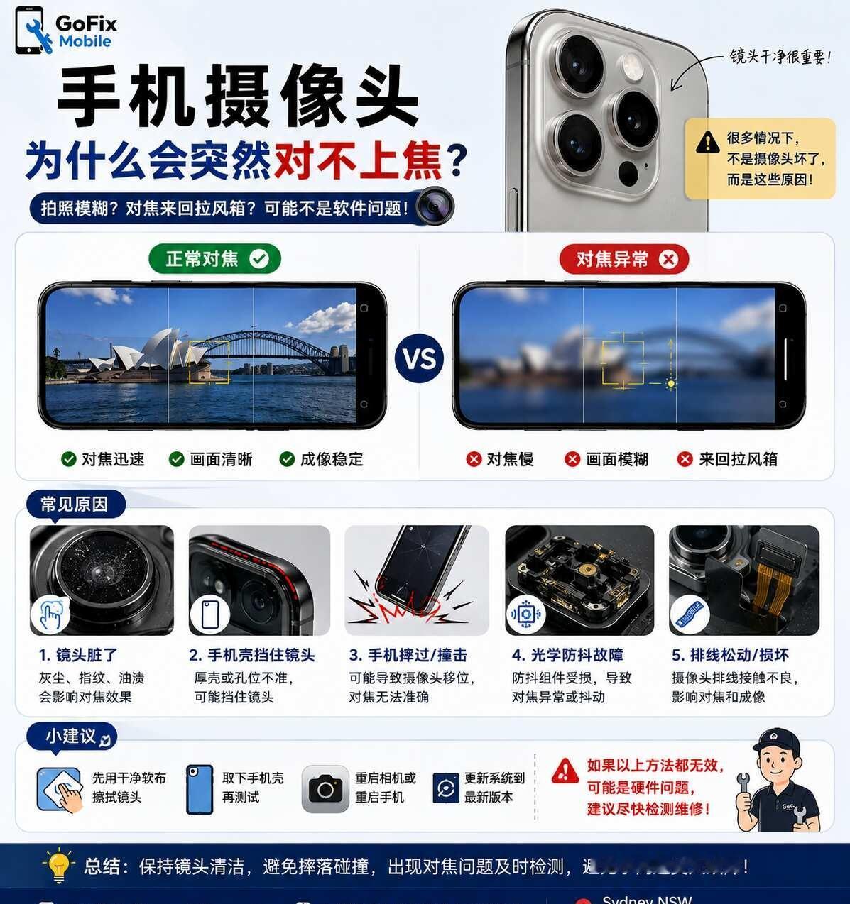 📱手机小常识｜为什么摄像头突然对不上焦？
很多人都遇到过：
	
📸 拍照模糊