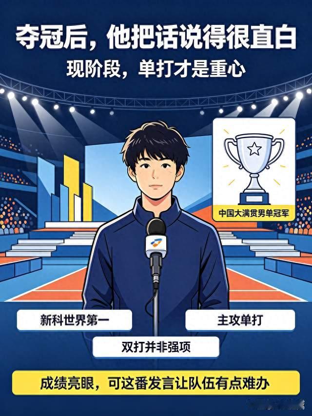 松岛辉空直言偏爱单打，日乒这下尴尬了