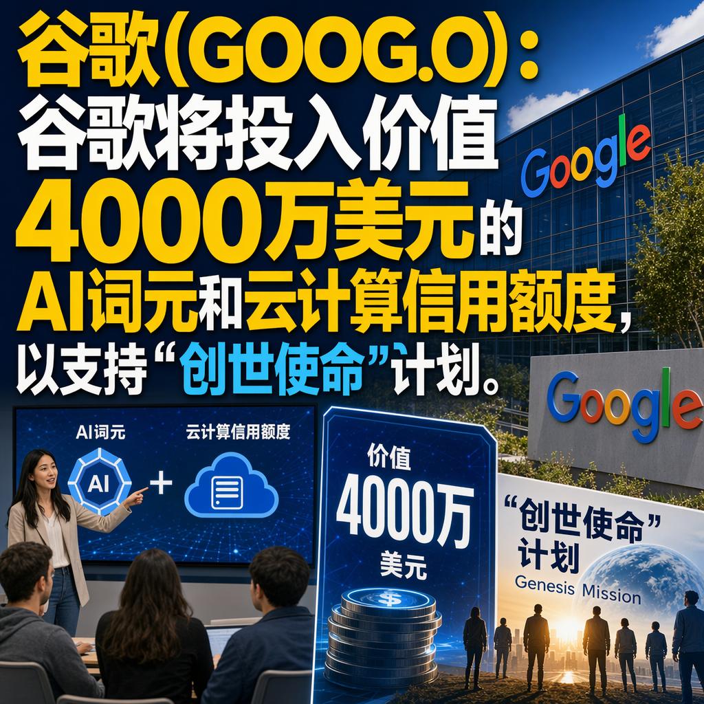 谷歌不缺钱，也不缺算力，为什么偏偏要拿出4000万美元的AI词元和云计算额度，去