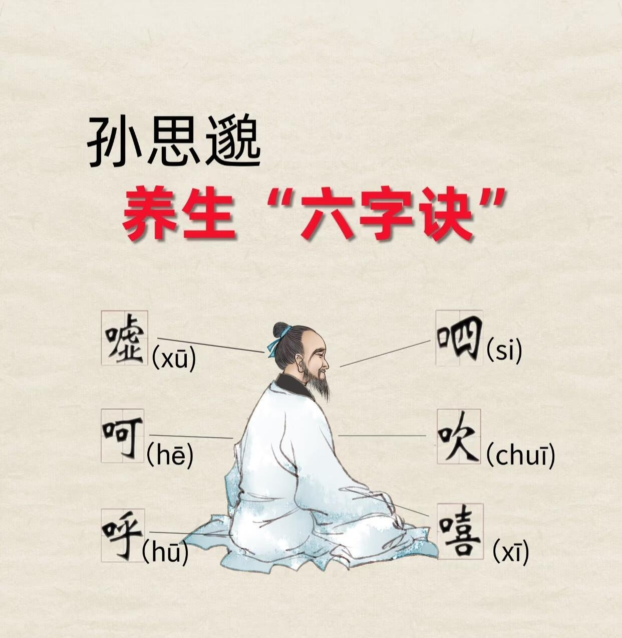 养身～孙思邈“六字诀”古人传下来的智慧，六字诀泄浊法，通过 6 个字结合发音 +