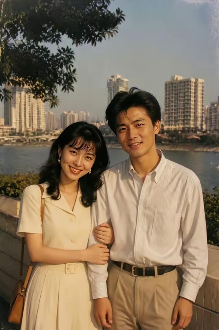 风轻轻，雨细细，
情侣相依多甜蜜。
含笑幸福拍下照，
留给未来作回忆。