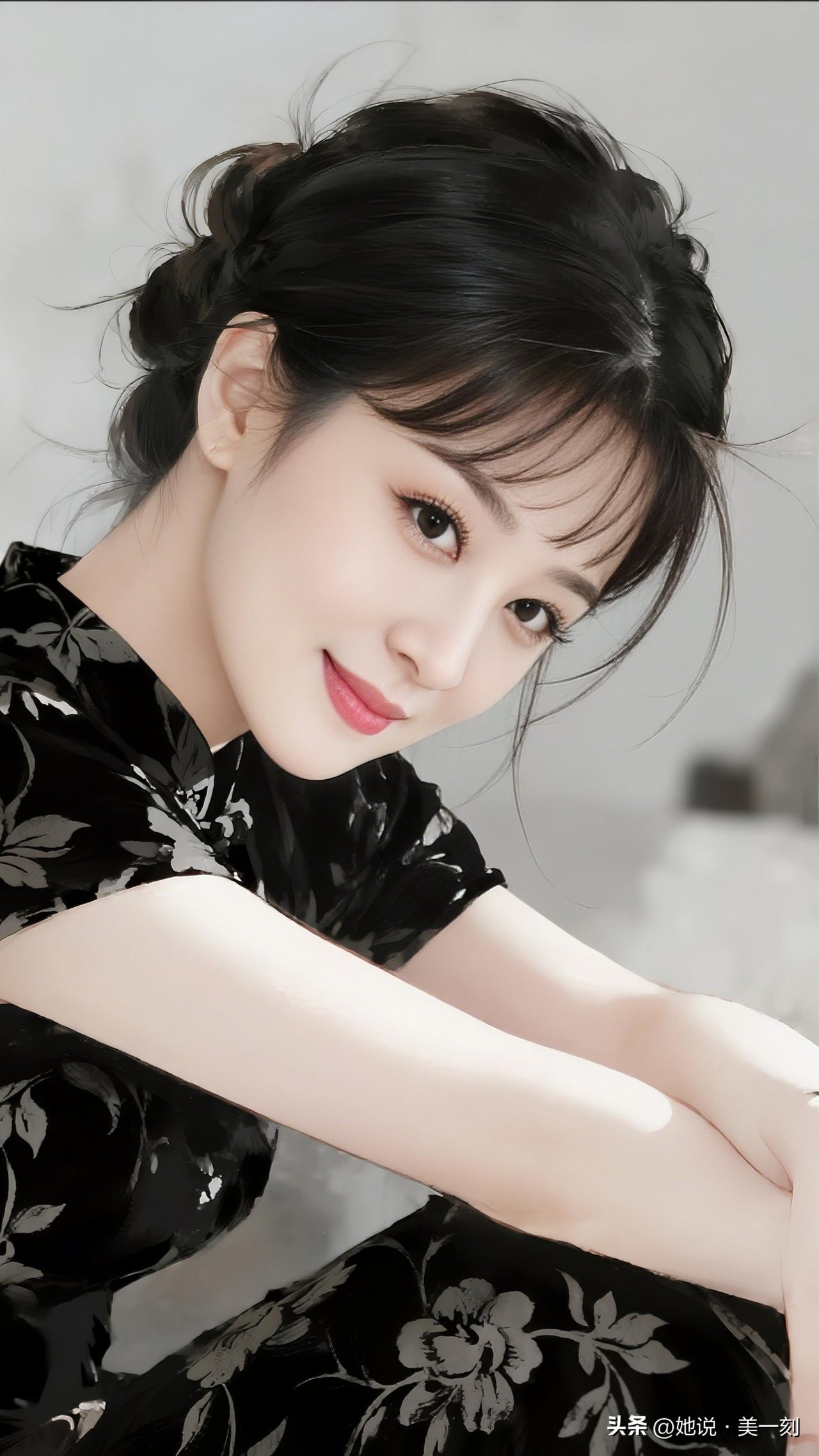 优雅黑裙，气质如兰，美不胜收！什么样的女人算自然美