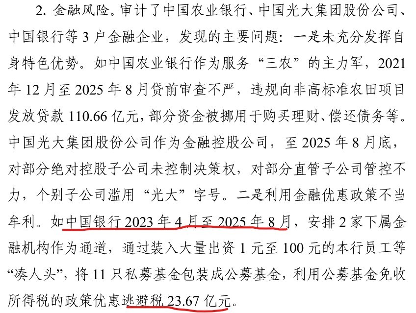 中国银行2023年4月至2025年8月，安排2家下属金融机构作为通道，通过装入大