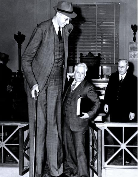 罗伯特・潘兴・瓦德罗，是公认的世界第一巨人，身高达到 2 米 72，因脑垂体肿瘤