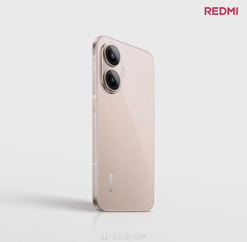 REDMI Turbo 4 Pro这个粉金确实好看，就是这个外观也太像果子了[笑