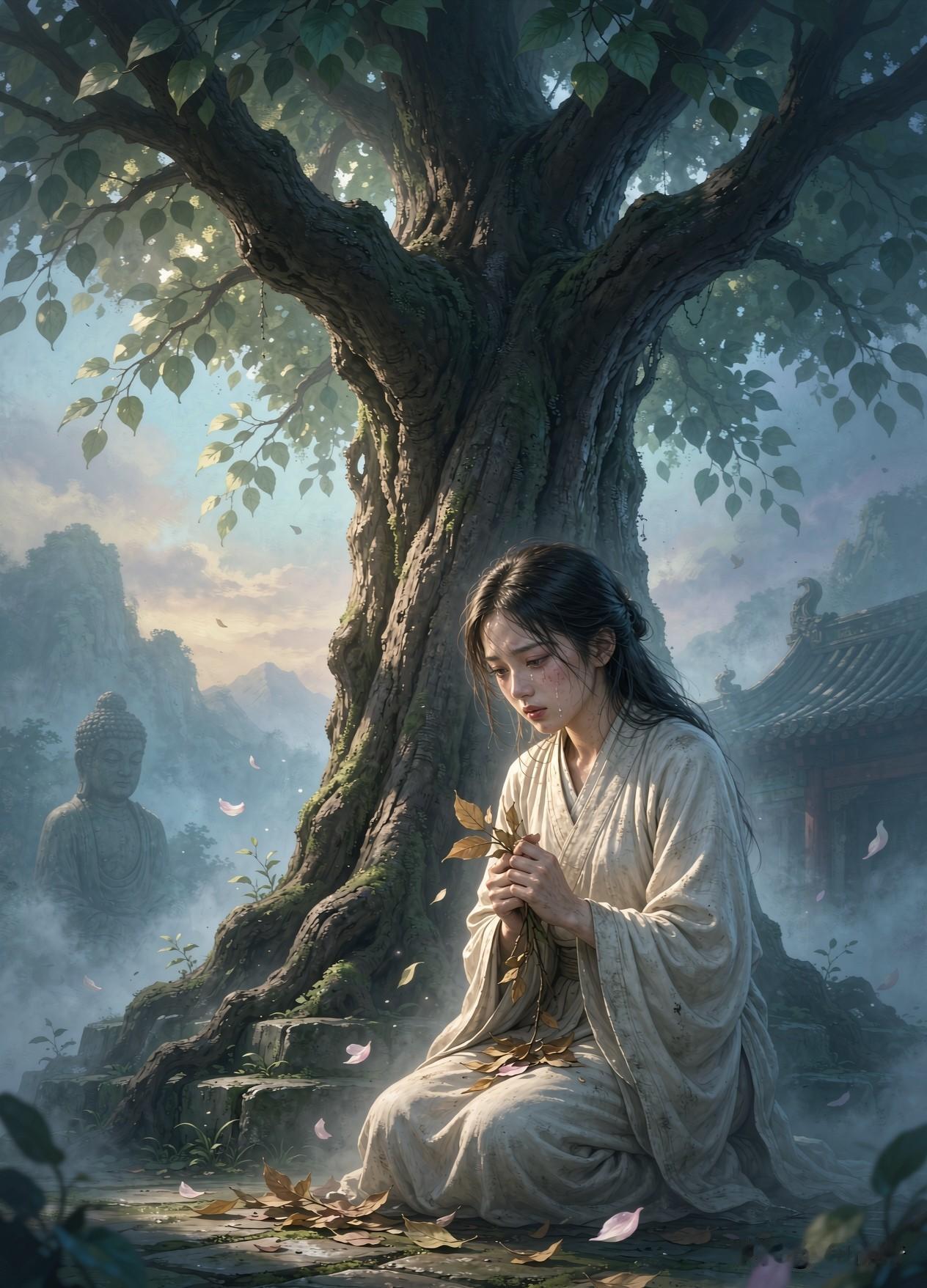 菩提树下的她   ［狐山诗行］
 
人世悠长，诸多执念终究要托付清风与山河。世人