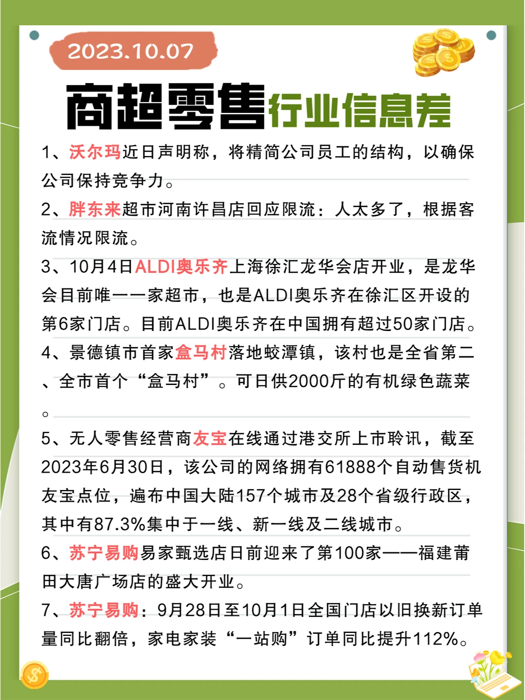 行业信息差· 商超零售