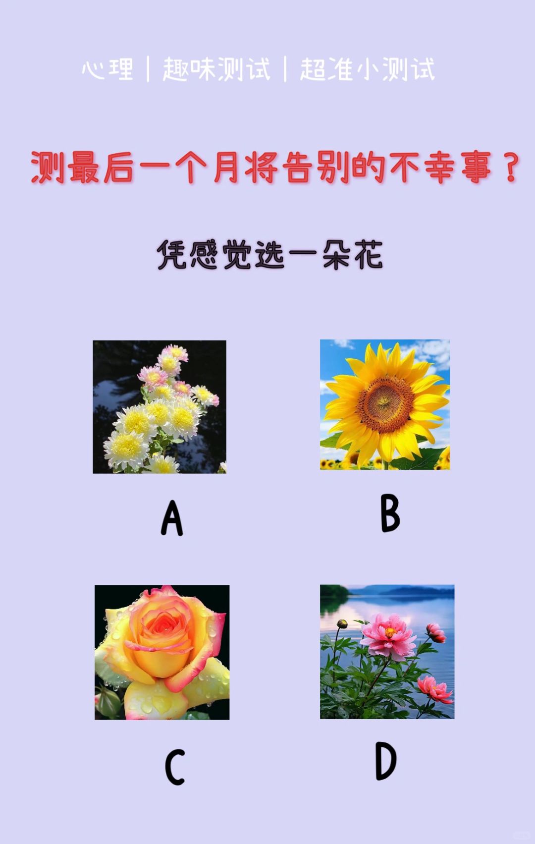 🔥测试｜测你最后一个月将告别什么不幸的事？