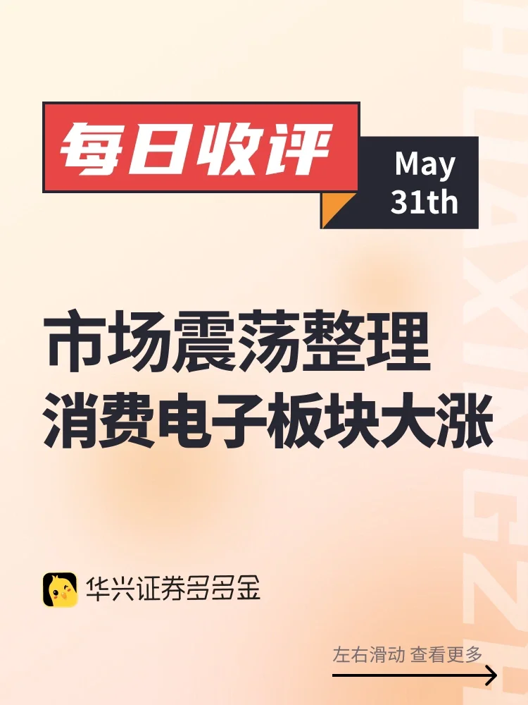 每日收评｜市场震荡整理，消费电子板块大涨