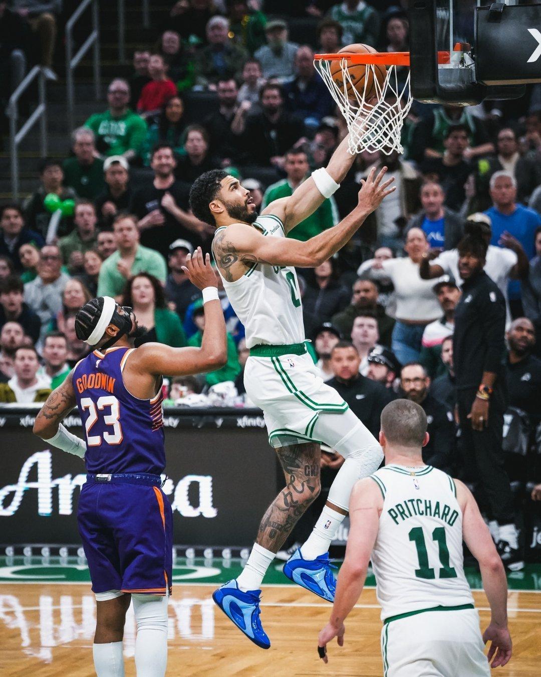 谈到复出后激动的心情是否有所消退，塔图姆表示：“我还没习惯呢。今天早上我还是有点