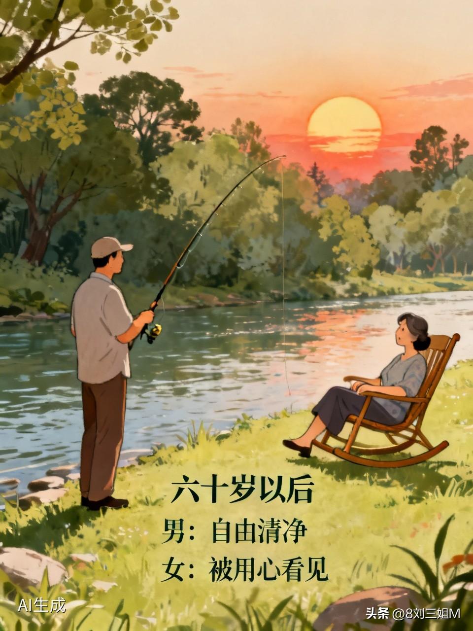 六十岁后，男女需求差异明显。男人大半辈子身不由己，工作受老板管束，生活诸多限制。