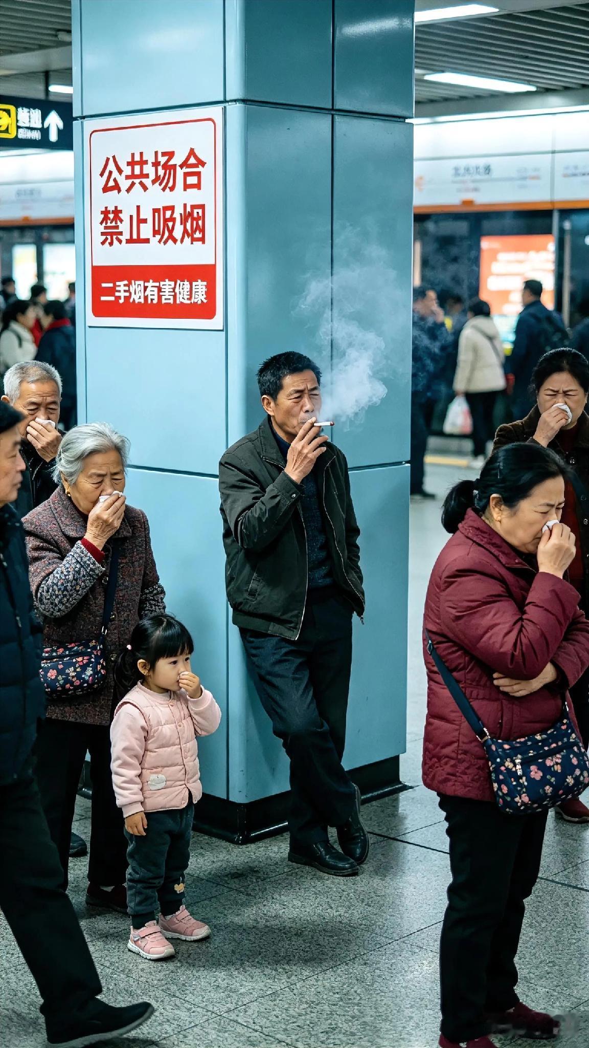 尽量避免在公共场合吸烟，讨人厌，讨人嫌弃，不过现在大部分的公共场合都有禁烟标志，