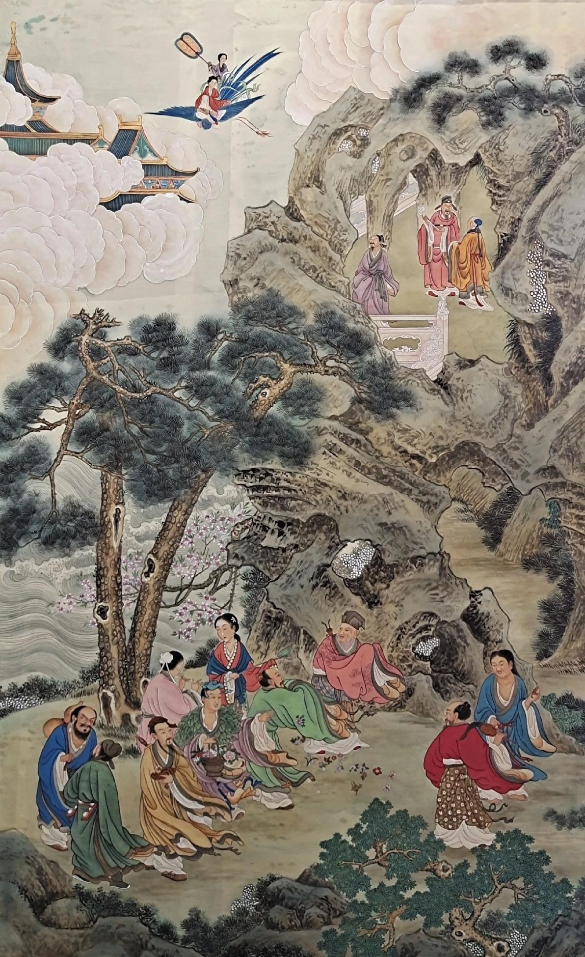 古画工笔山水人物画欣赏