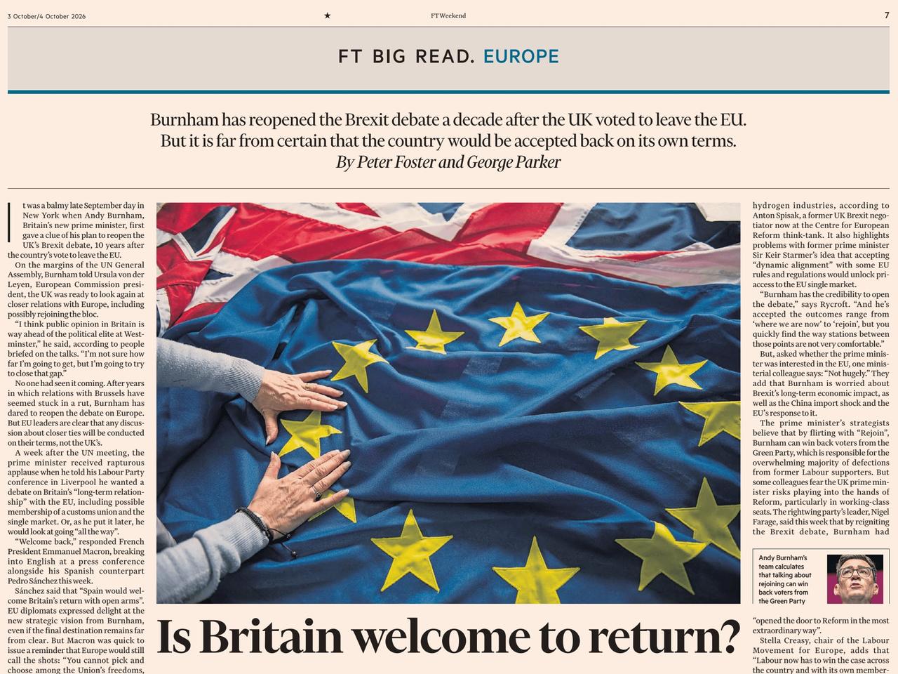 林一五：英国新首相伯纳姆在英国重启脱欧大讨论，只不过跟十年前不同，这次讨论的是要