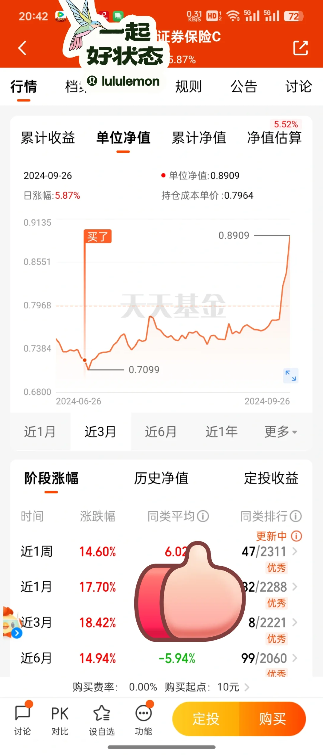 下跌的3个月我都在认真养鸡✌🏻