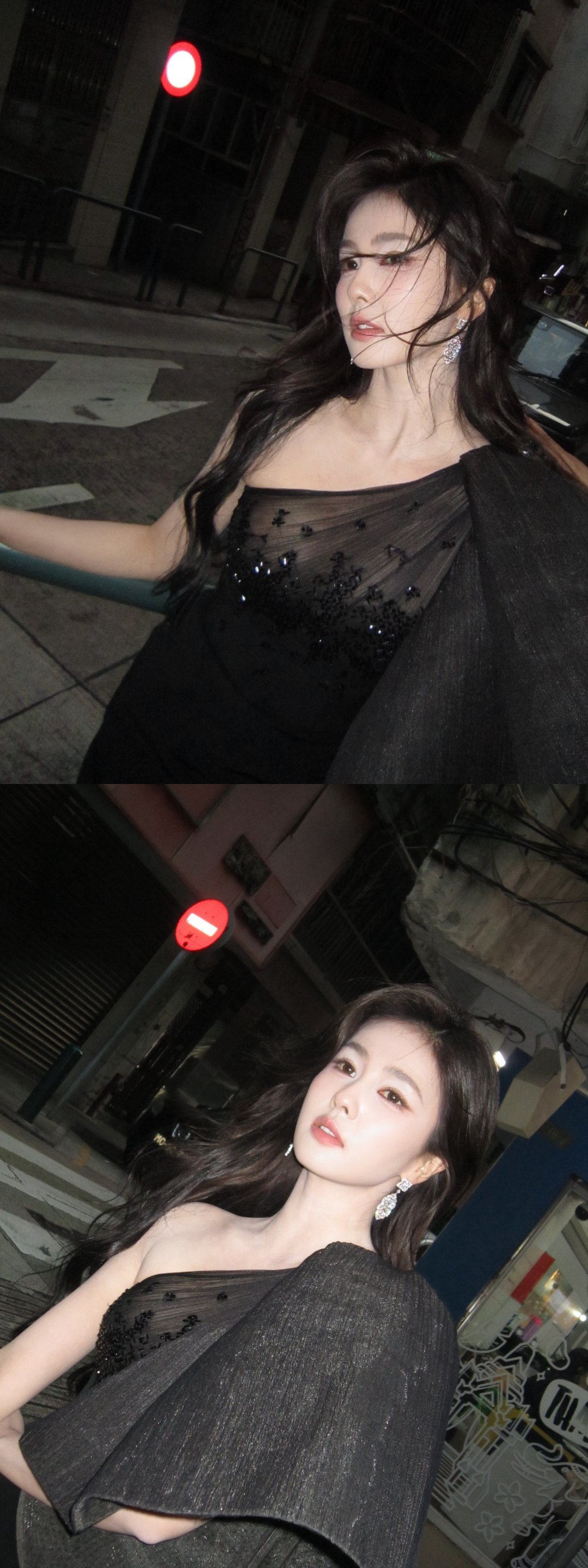 白鹿拍不完根本拍不完 白鹿尖叫之夜黑天鹅造型美出天际了，工作人员“手机相机都按冒