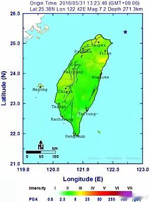 台湾海域6.6级地震现场画面台湾海域地震房屋狂摇汽车警报响不停 12月27日深夜