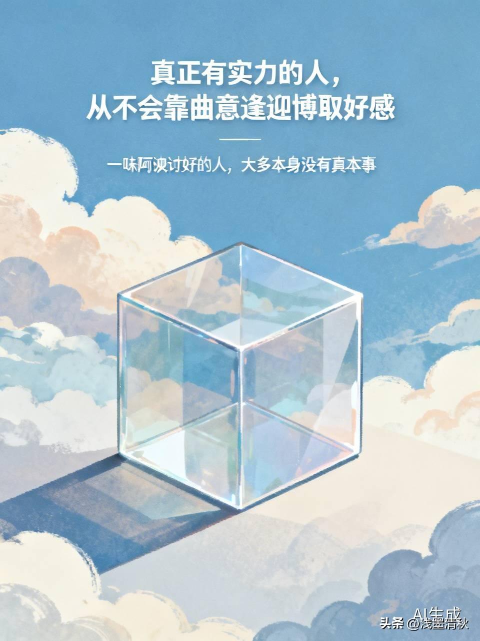 真正有实力的人，从不会靠曲意逢迎博取好感。

       一味阿谀讨好的人，大