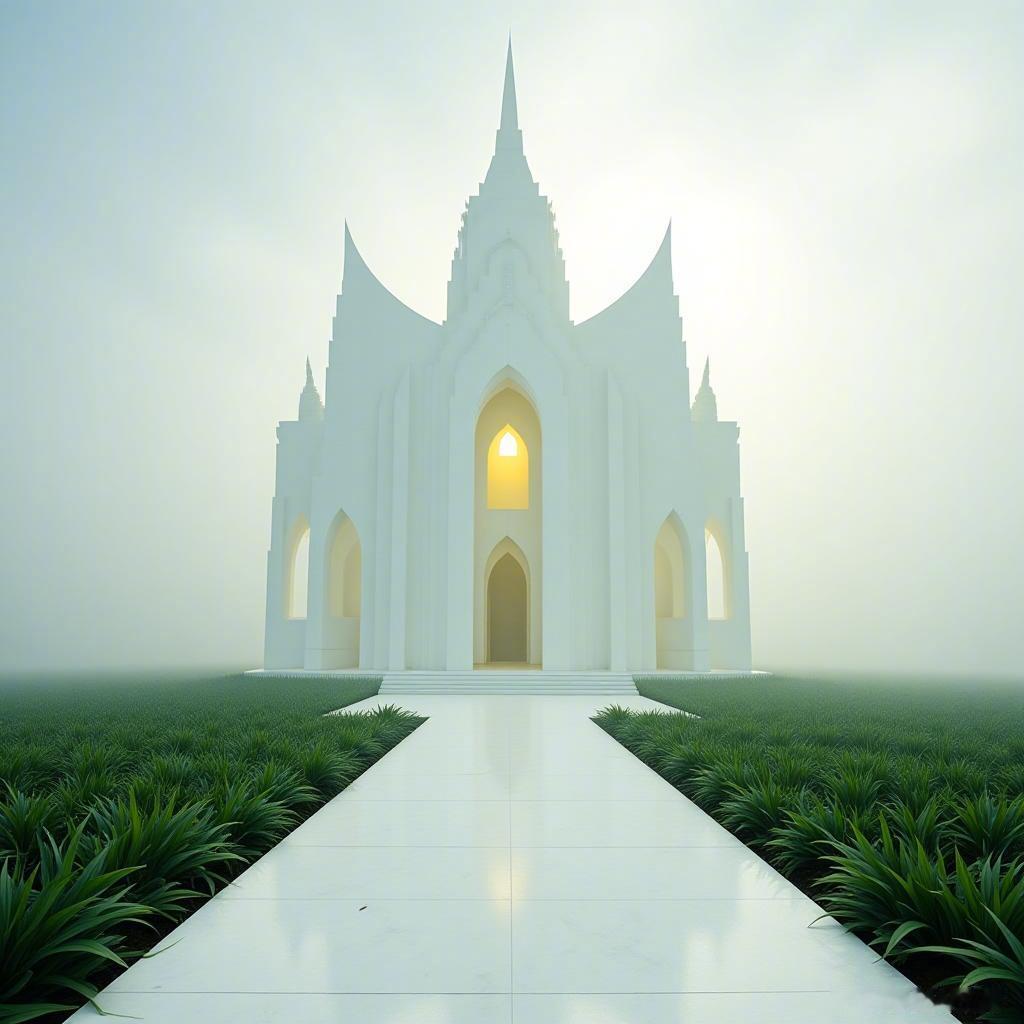 神庙和大自然的完美邂逅🌿☀️，简约而不简单，宁静又神圣，真是美到心坎里啦！ 极