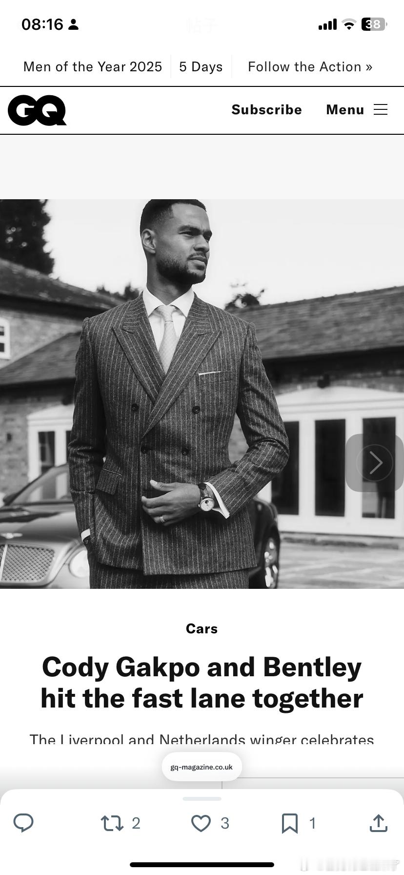 宾利汽车重磅宣布与利物浦球星加克波达成全新高端合作。这家豪华汽车品牌盛赞这位红军