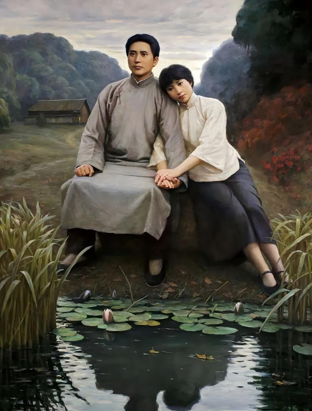 李自健巨幅力作——《清水塘畔》，献给七一！！！
此画既有视觉震撼，又有美丽哀愁，