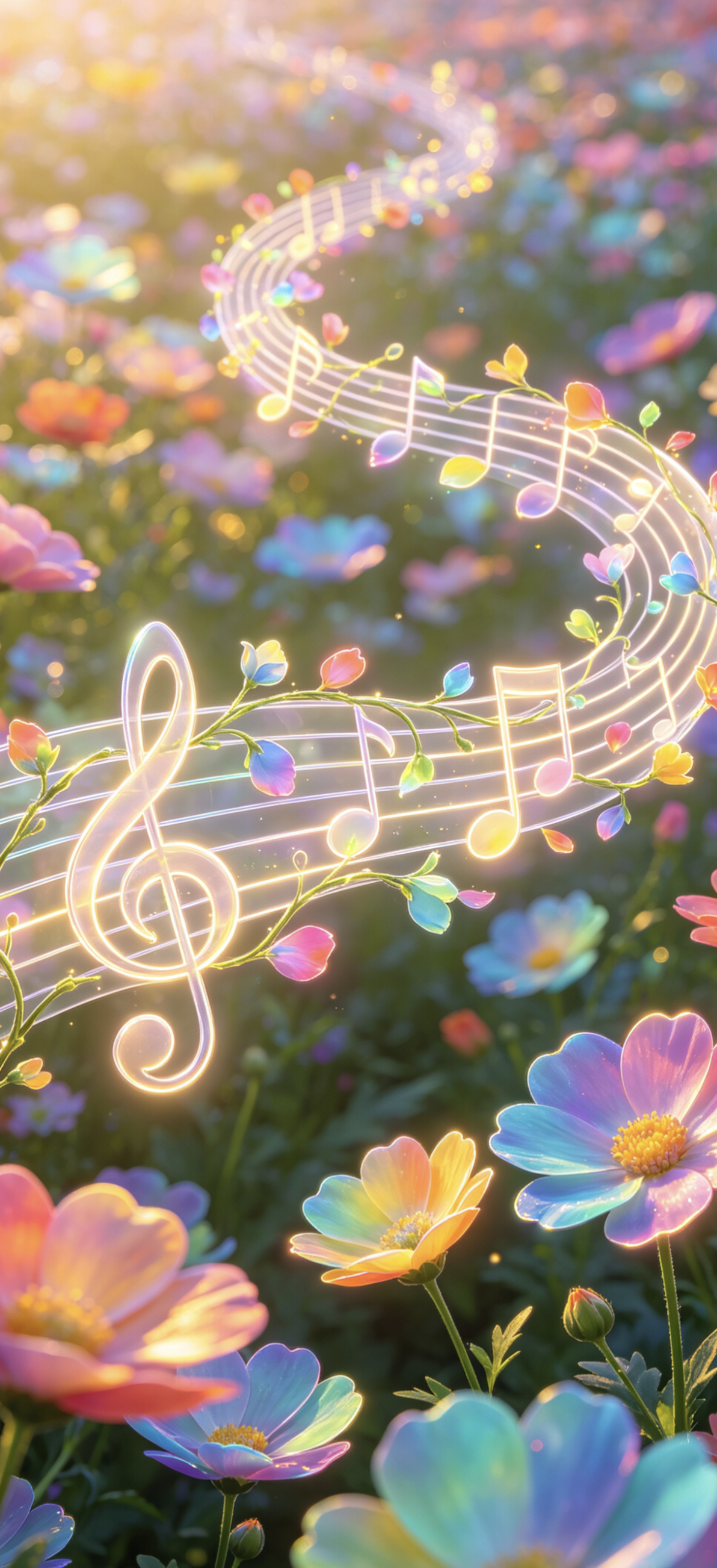 手机壁纸 | 每次点开屏幕，都像闯进了自带旋律的浪漫花海🌿🎶 