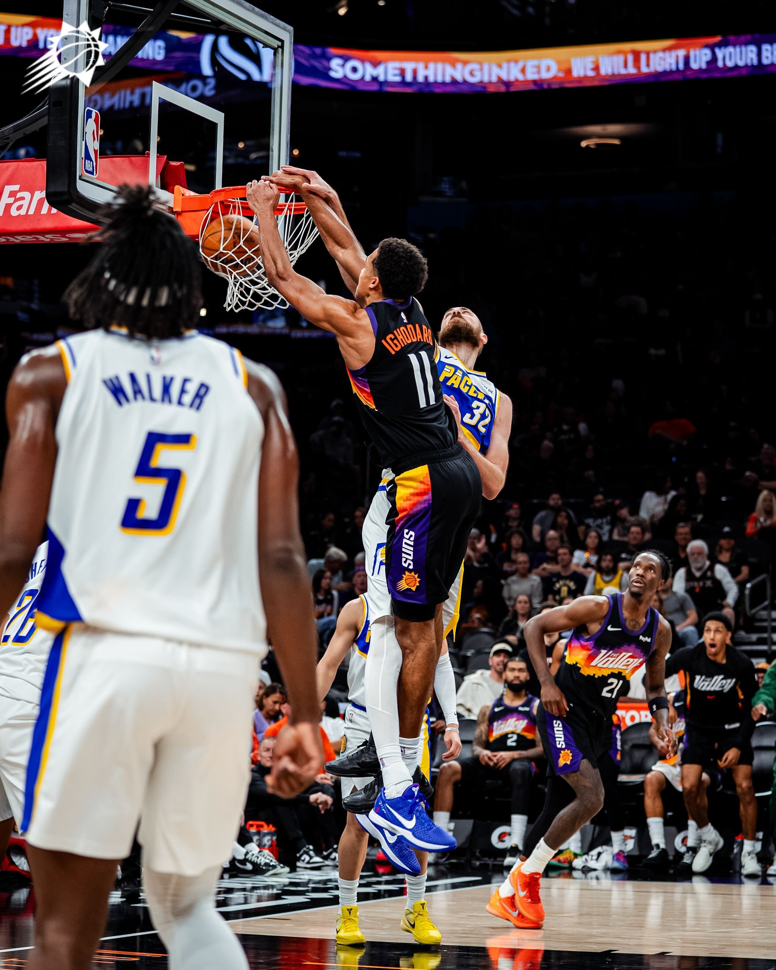 彻底花了，步行者六分钟没有得分！半节太阳打出了20-0！！